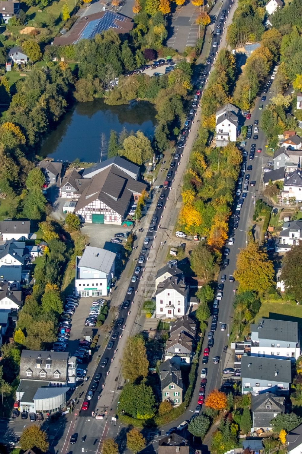 Luftaufnahme Freudenberg - Museums- Gebäude- Ensemble Technikmuseum in Freudenberg im Bundesland Nordrhein-Westfalen