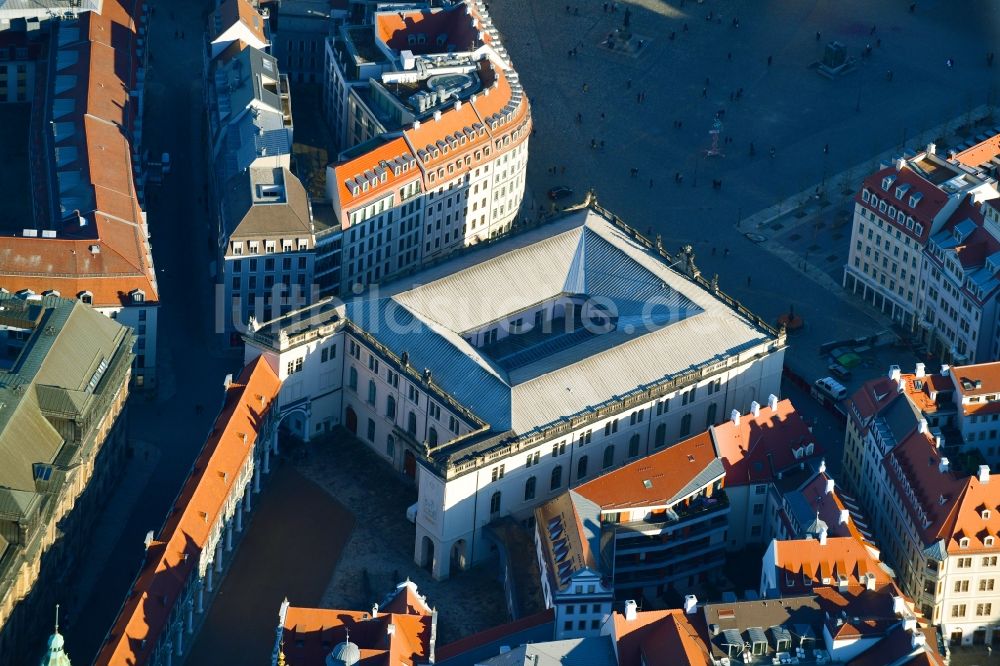 Luftaufnahme Dresden - Museums- Gebäude- Ensemble Verkehrsmuseum Dresden in Dresden im Bundesland Sachsen