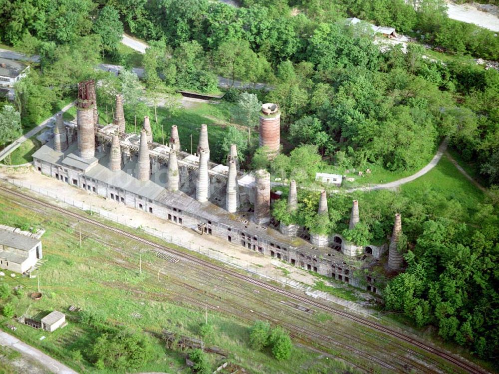 Rüdersdorf von oben - Museumspark Baustoffindustrie Rüdersdorf (033638) 765-0 Heinitzstr. 11 15562 Rüdersdorf 16.Mai 2002