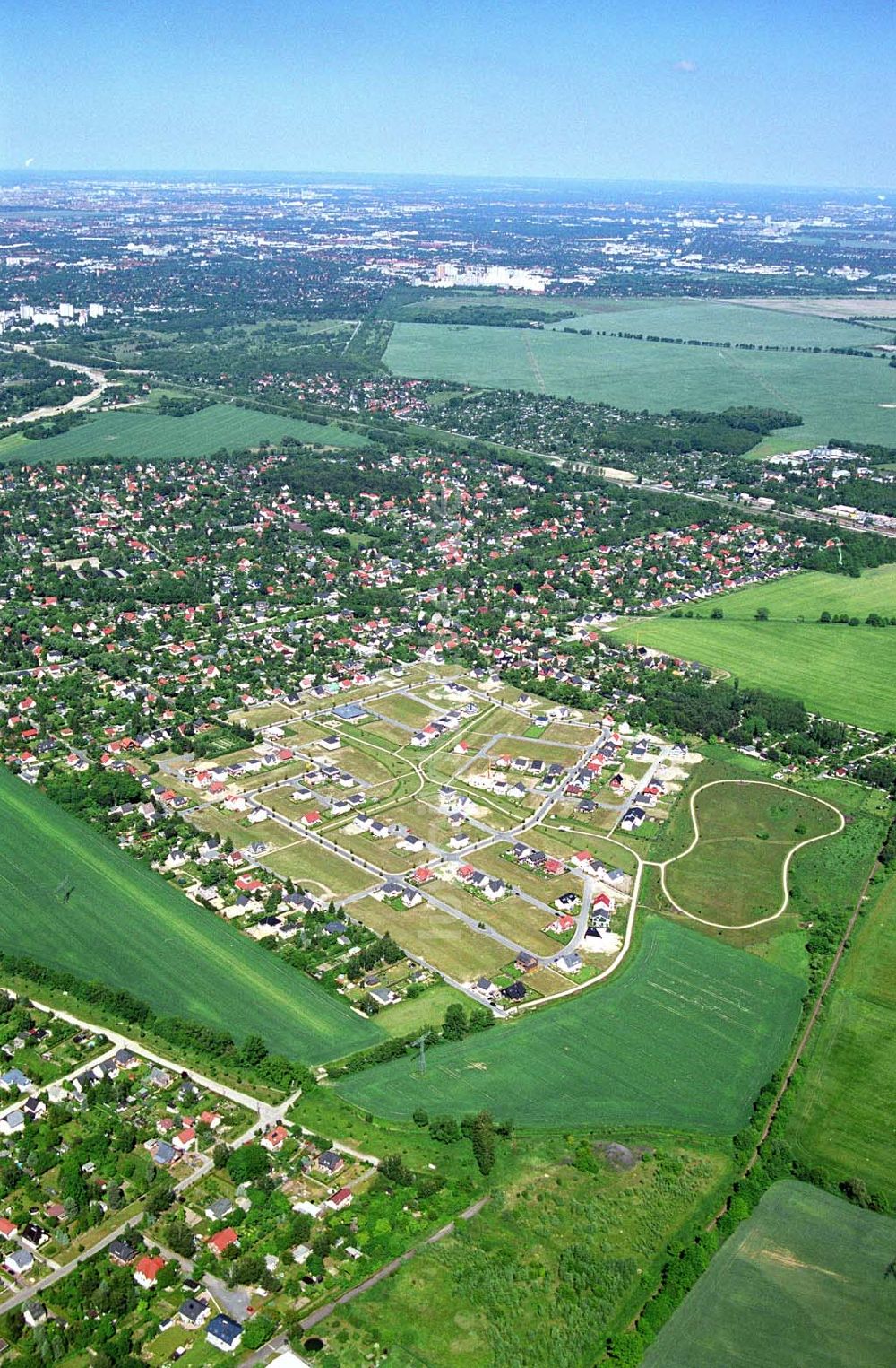 Teltow / Brandenburg von oben - Musikerviertel Teltow