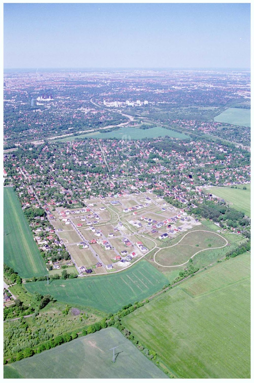 Teltow / Brandenburg aus der Vogelperspektive: Musikerviertel Teltow