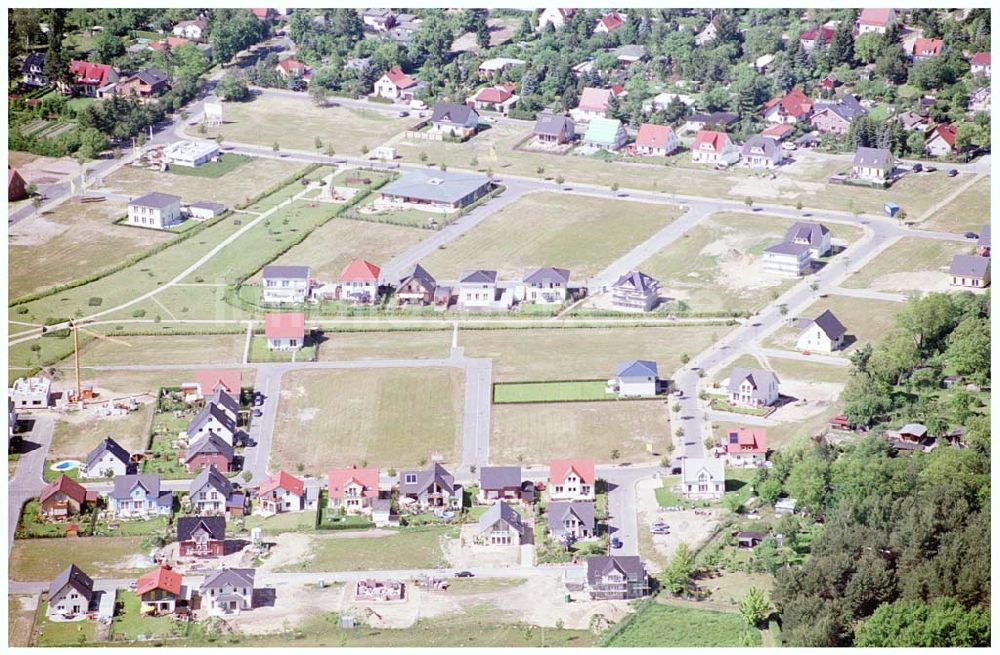 Teltow / Brandenburg aus der Vogelperspektive: Musikerviertel Teltow