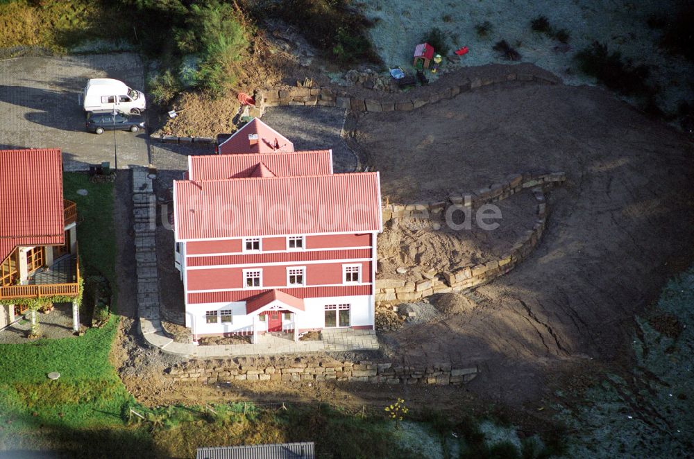 Luftaufnahme Engelskirchen - Musterhaus- Einfamilienhaus in Engelskirchen im Bundesland Nordrhein-Westfalen, Deutschland