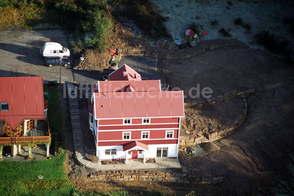 Luftaufnahme Engelskirchen - Musterhaus- Einfamilienhaus in Engelskirchen im Bundesland Nordrhein-Westfalen, Deutschland