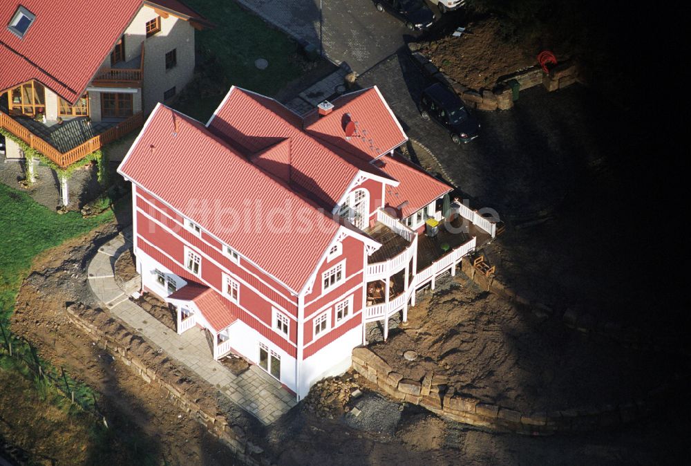 Luftaufnahme Engelskirchen - Musterhaus- Einfamilienhaus in Engelskirchen im Bundesland Nordrhein-Westfalen, Deutschland