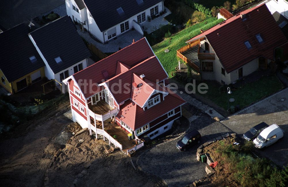 Luftbild Engelskirchen - Musterhaus- Einfamilienhaus in Engelskirchen im Bundesland Nordrhein-Westfalen, Deutschland