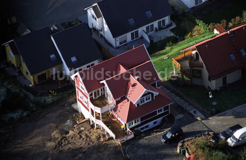 Luftaufnahme Engelskirchen - Musterhaus- Einfamilienhaus in Engelskirchen im Bundesland Nordrhein-Westfalen, Deutschland