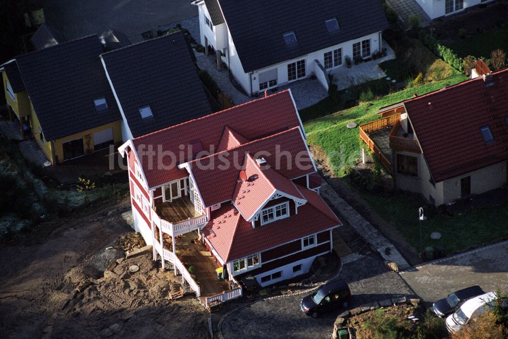 Engelskirchen von oben - Musterhaus- Einfamilienhaus in Engelskirchen im Bundesland Nordrhein-Westfalen, Deutschland