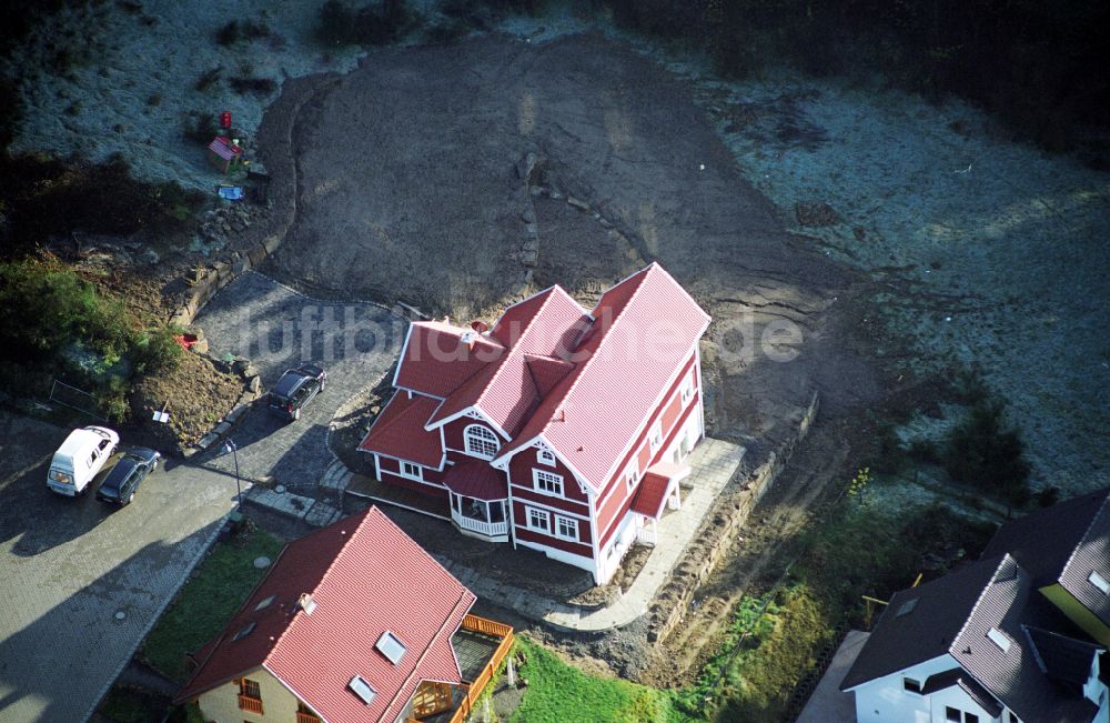 Luftaufnahme Engelskirchen - Musterhaus- Einfamilienhaus in Engelskirchen im Bundesland Nordrhein-Westfalen, Deutschland