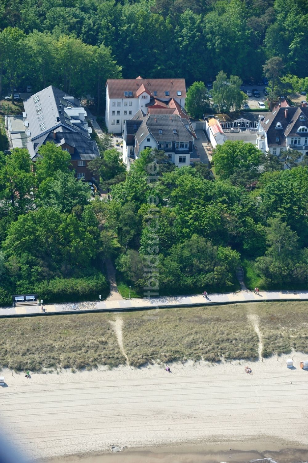 Luftbild Kühlungsborn - Mutter-Kind-Kurhaus der AWO Sano gGmbH am Ostseestrand von Kühlungsborn in Mecklenburg-Vorpommern