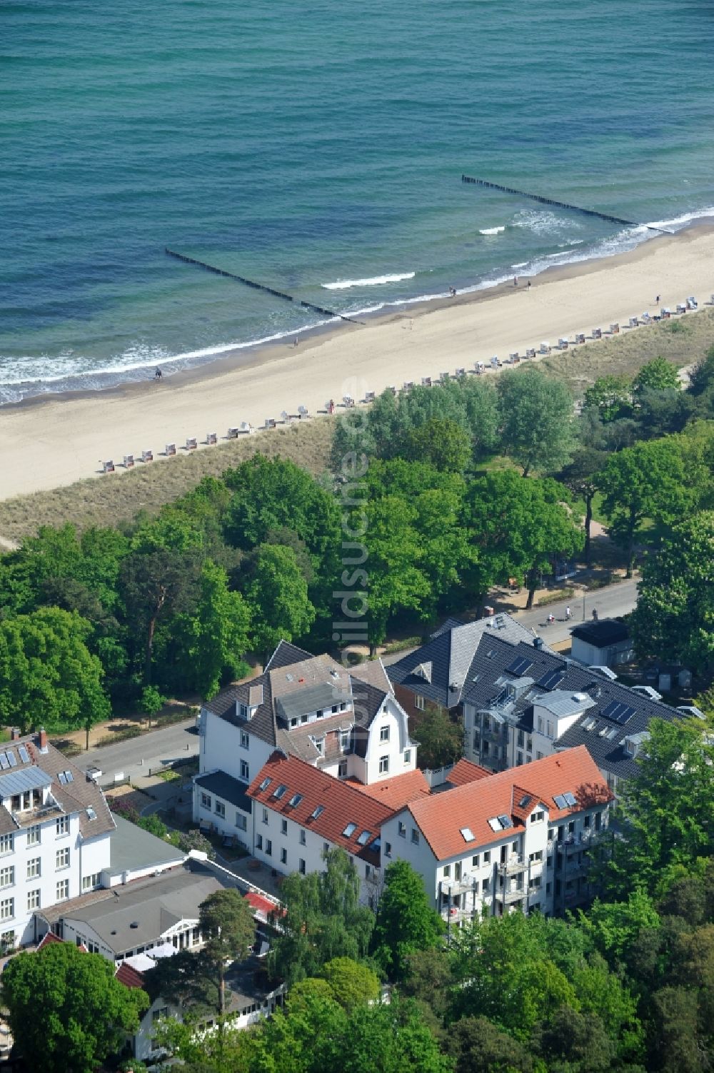 Luftbild Kühlungsborn - Mutter-Kind-Kurhaus der AWO Sano gGmbH am Ostseestrand von Kühlungsborn in Mecklenburg-Vorpommern