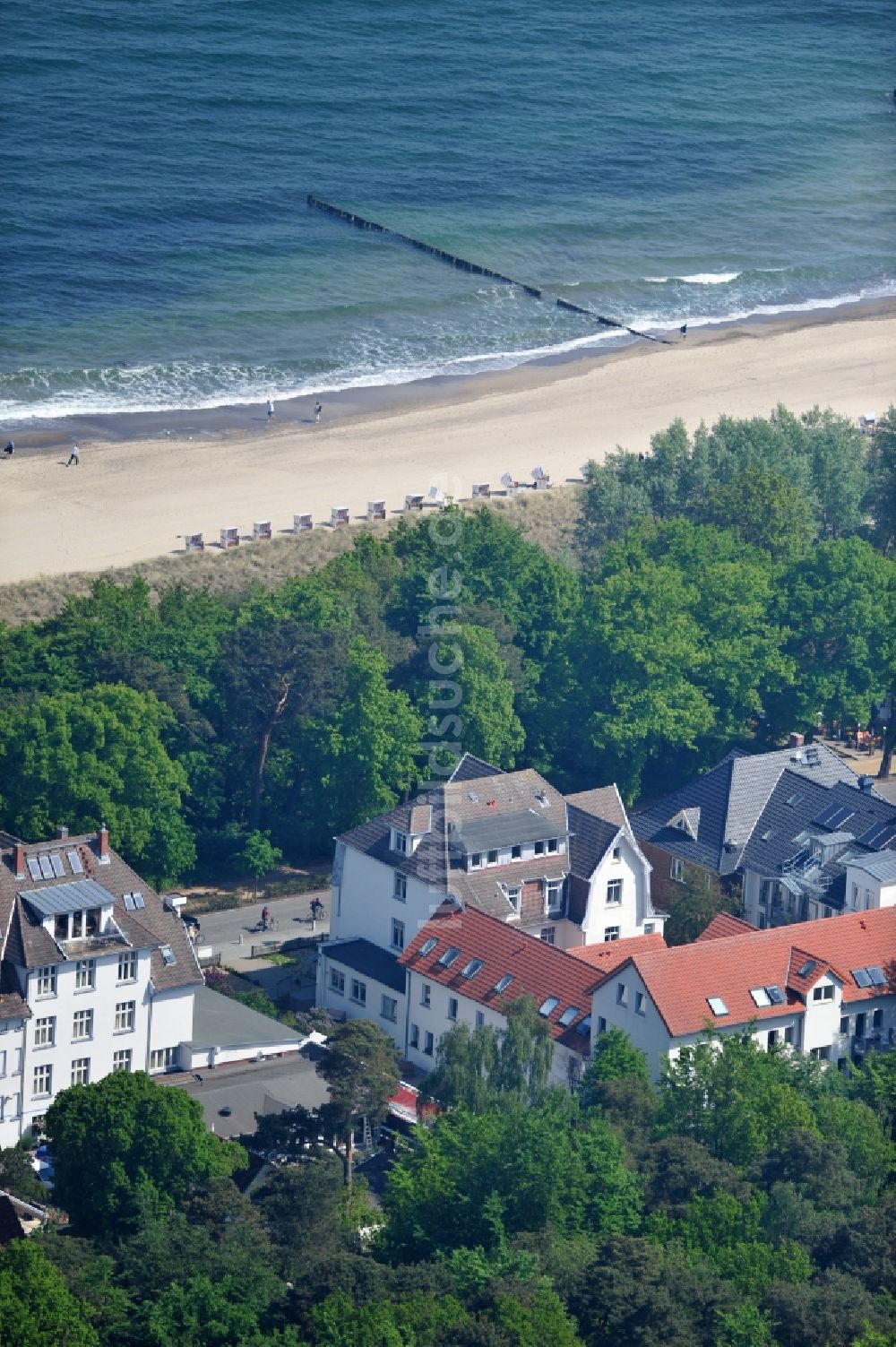 Kühlungsborn von oben - Mutter-Kind-Kurhaus der AWO Sano gGmbH am Ostseestrand von Kühlungsborn in Mecklenburg-Vorpommern