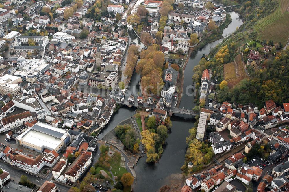 Bad Kreuznach von oben - Nahebrücke Bad Kreuznach