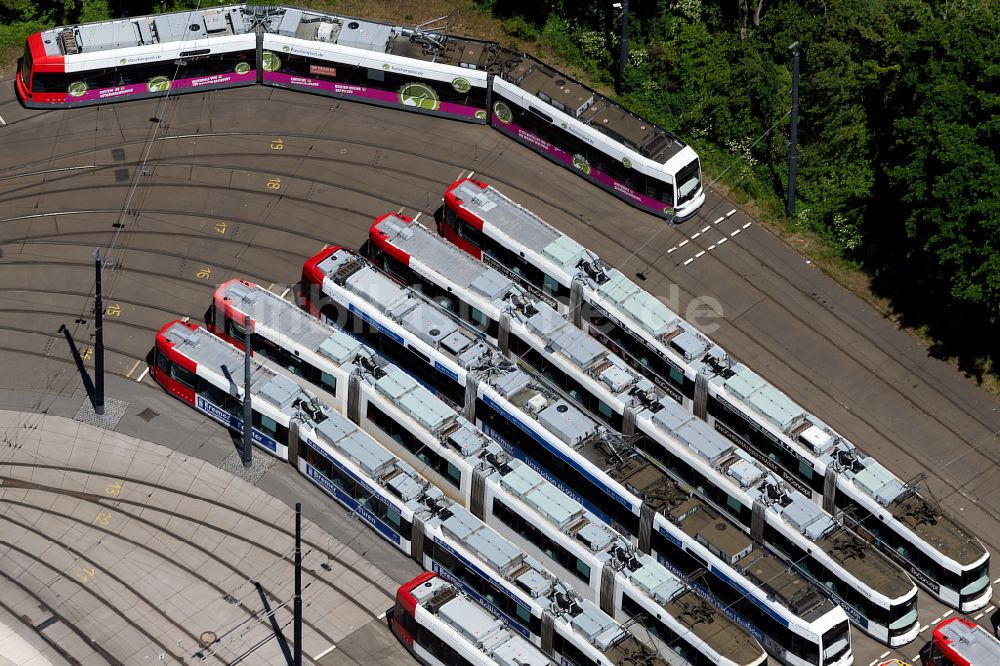 Luftbild Bremen - Nahverkehrs- und Tram- Straßenbahn- Depot der Städtischen Verkehrsbetriebe Bremer Straßenbahn AG in Bremen, Deutschland