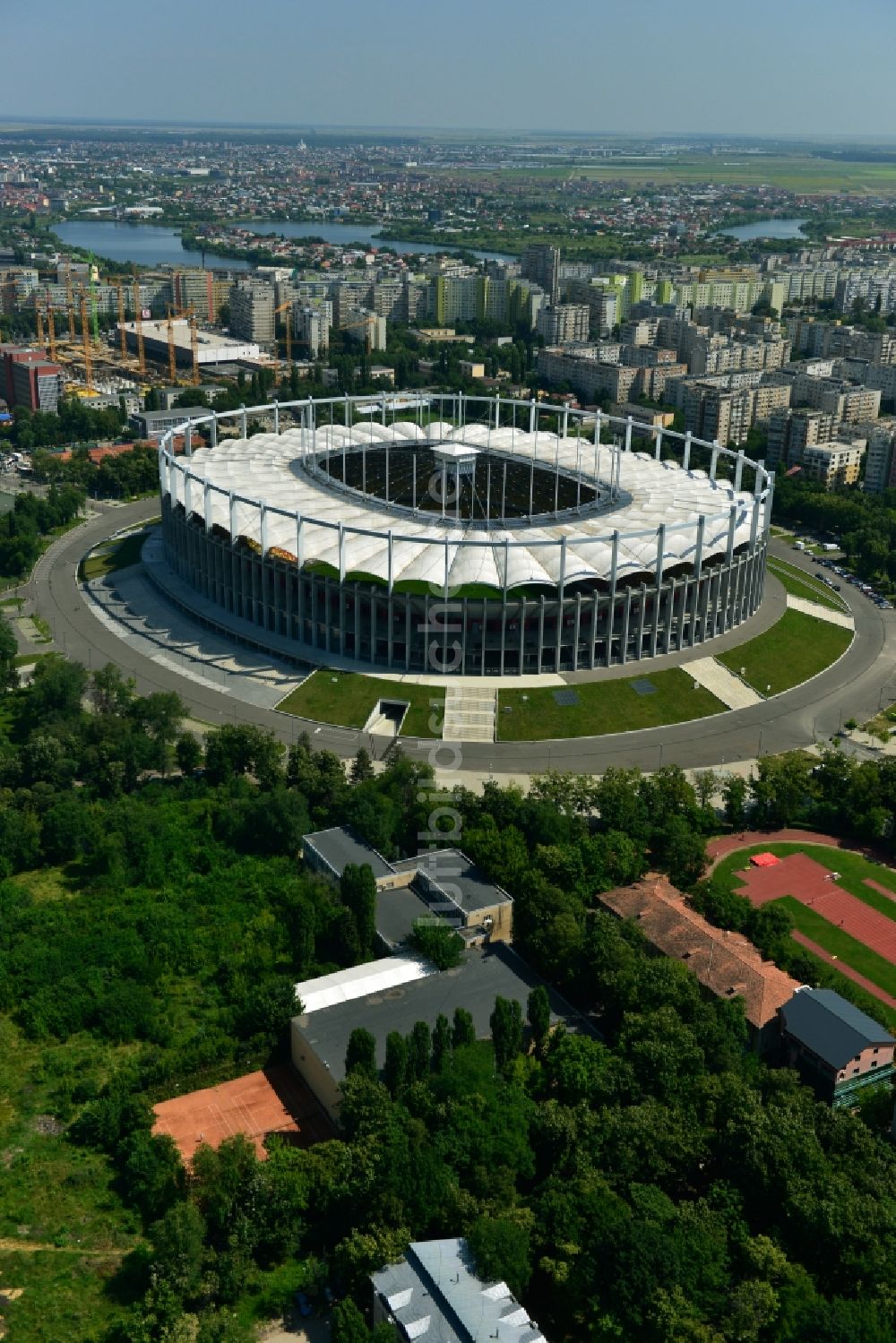 Luftaufnahme Bukarest - National Arena - Stadion in Bukarest in Rumänien