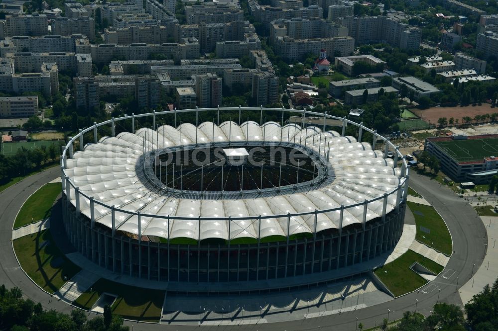 Bukarest aus der Vogelperspektive: National Arena - Stadion in Bukarest in Rumänien