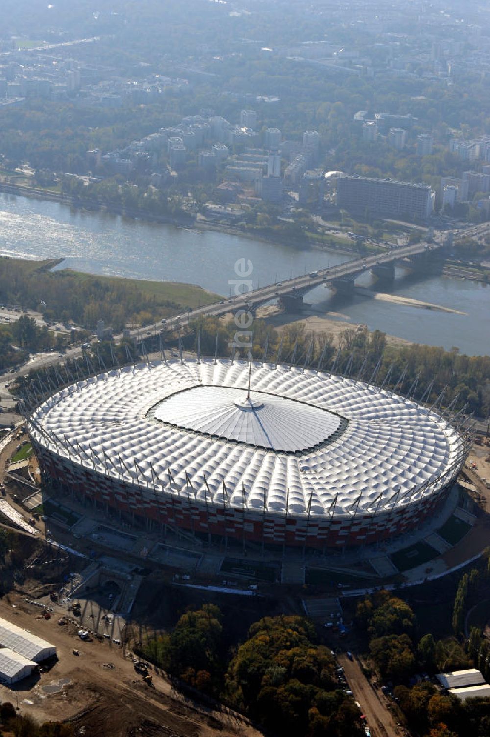 Luftaufnahme Warschau / Warszawa / Warsaw - National Stadion Warschau / Warszawa - soccer stadium EM 2012