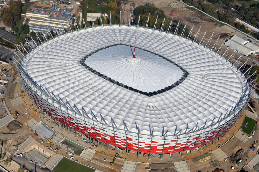 Warschau / Warszawa / Warsaw aus der Vogelperspektive: National Stadion Warschau / Warszawa - soccer stadium EM 2012