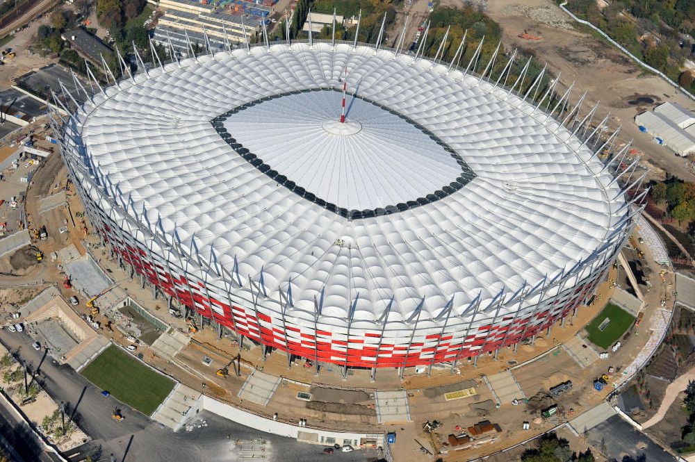 Luftbild Warschau / Warszawa / Warsaw - National Stadion Warschau / Warszawa - soccer stadium EM 2012