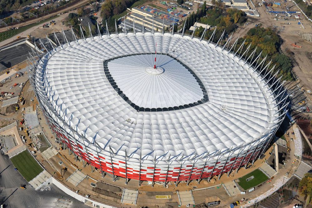 Warschau / Warszawa / Warsaw von oben - National Stadion Warschau / Warszawa - soccer stadium EM 2012