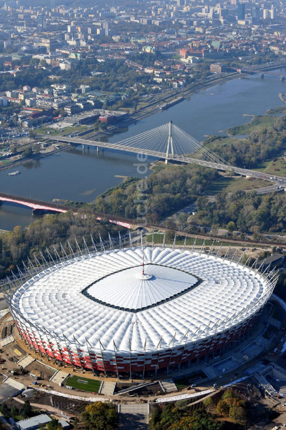 Warschau / Warszawa / Warsaw von oben - National Stadion Warschau / Warszawa - soccer stadium EM 2012