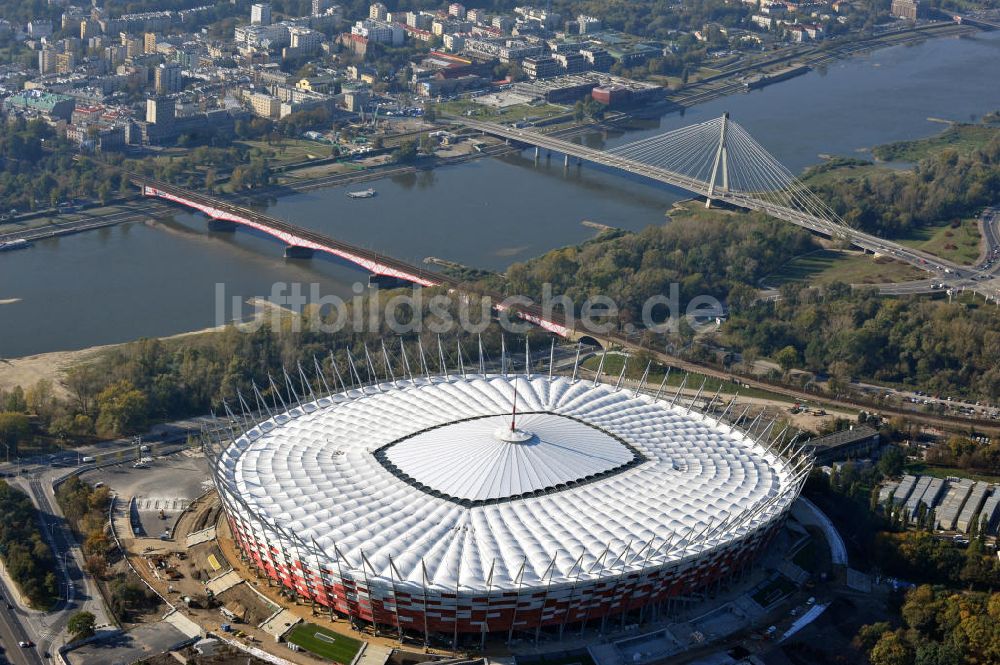 Warschau / Warszawa / Warsaw aus der Vogelperspektive: National Stadion Warschau / Warszawa - soccer stadium EM 2012