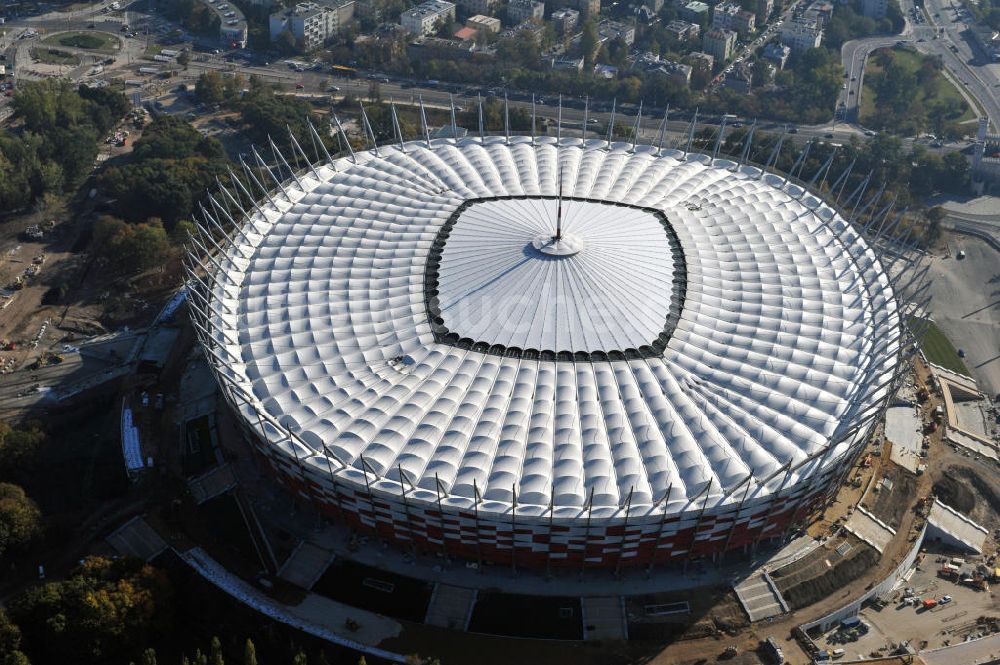 Warschau / Warszawa / Warsaw aus der Vogelperspektive: National Stadion Warschau / Warszawa - soccer stadium EM 2012