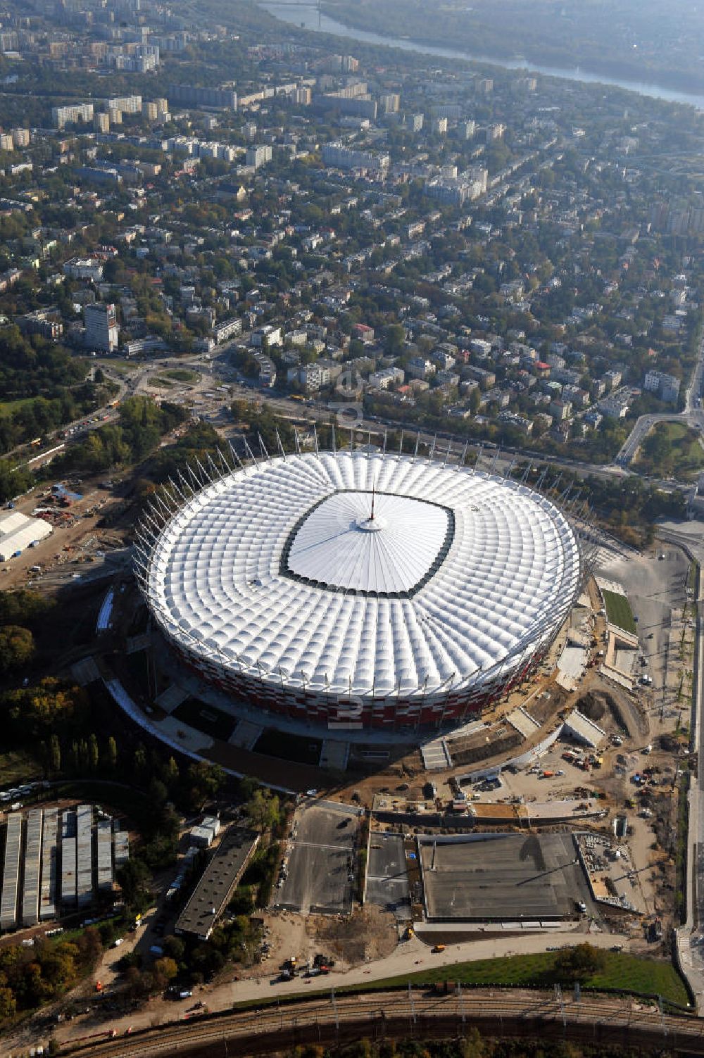 Luftbild Warschau / Warszawa / Warsaw - National Stadion Warschau / Warszawa - soccer stadium EM 2012