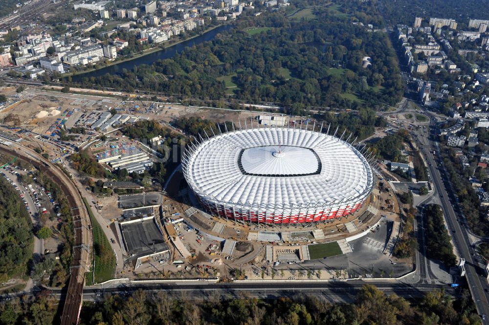 Luftbild Warschau / Warszawa / Warsaw - National Stadion Warschau / Warszawa - soccer stadium EM 2012