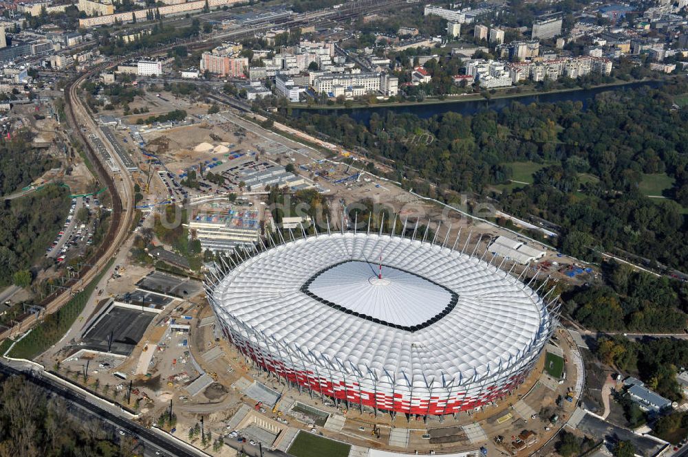 Warschau / Warszawa / Warsaw von oben - National Stadion Warschau / Warszawa - soccer stadium EM 2012