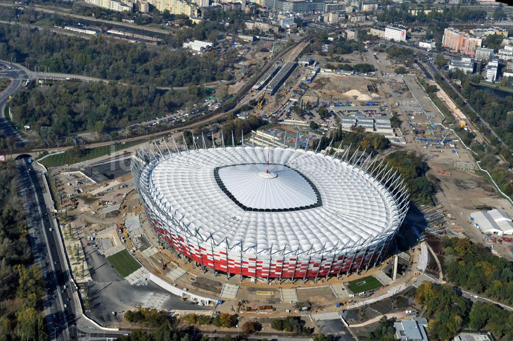 Warschau / Warszawa / Warsaw von oben - National Stadion Warschau / Warszawa - soccer stadium EM 2012