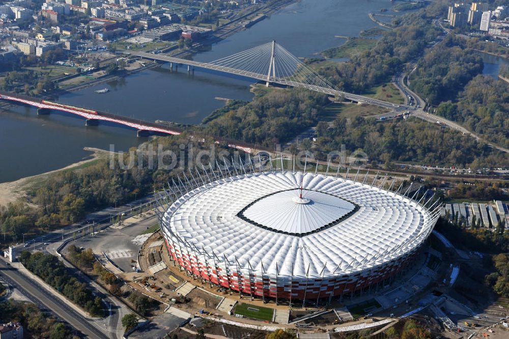 Luftbild Warschau / Warszawa / Warsaw - National Stadion Warschau / Warszawa - soccer stadium EM 2012