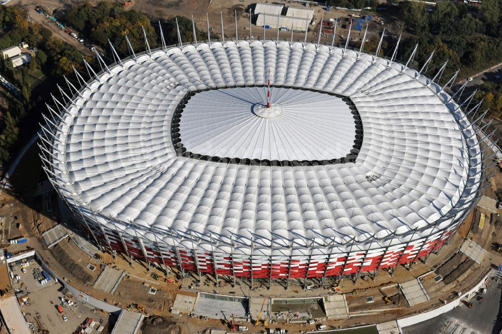 Luftaufnahme Warschau / Warszawa / Warsaw - National Stadion Warschau / Warszawa - soccer stadium EM 2012