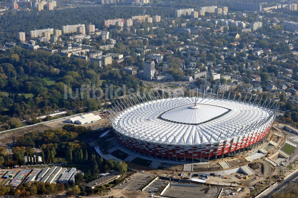 Luftbild Warschau / Warszawa / Warsaw - National Stadion Warschau / Warszawa - soccer stadium EM 2012