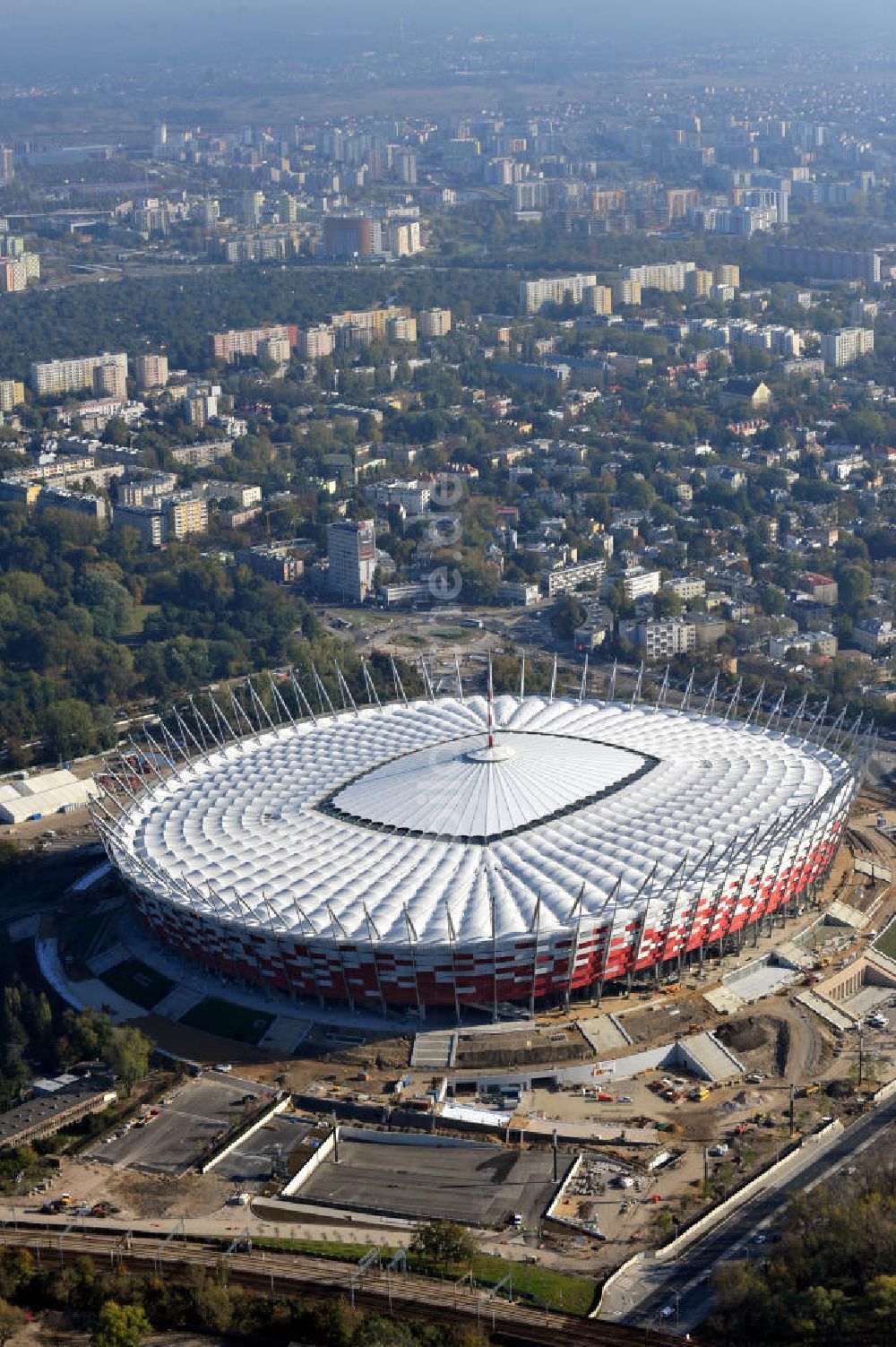 Luftaufnahme Warschau / Warszawa / Warsaw - National Stadion Warschau / Warszawa - soccer stadium EM 2012