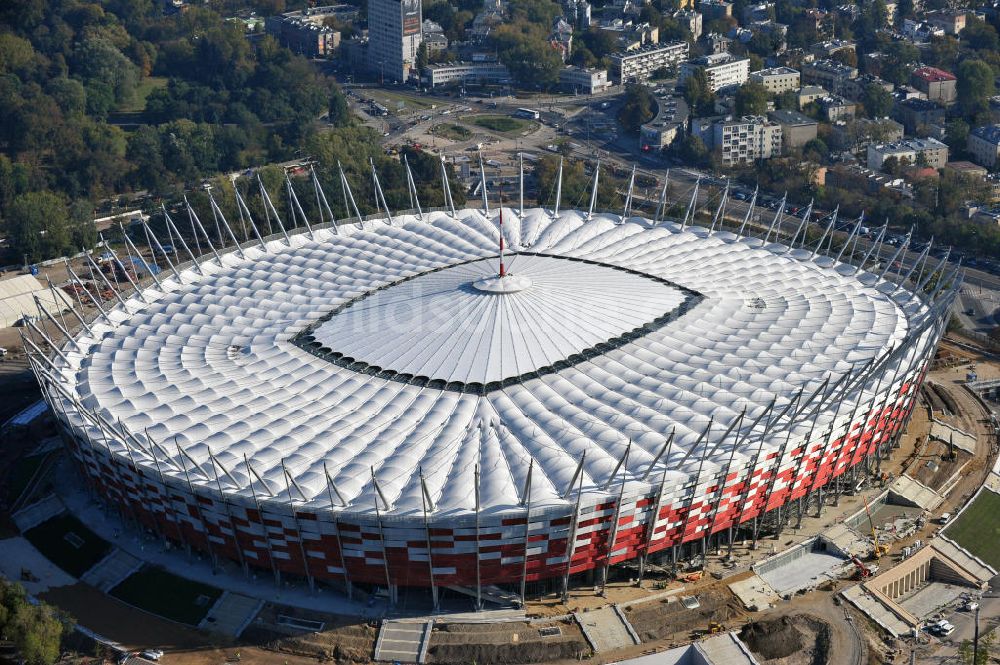 Warschau / Warszawa / Warsaw von oben - National Stadion Warschau / Warszawa - soccer stadium EM 2012