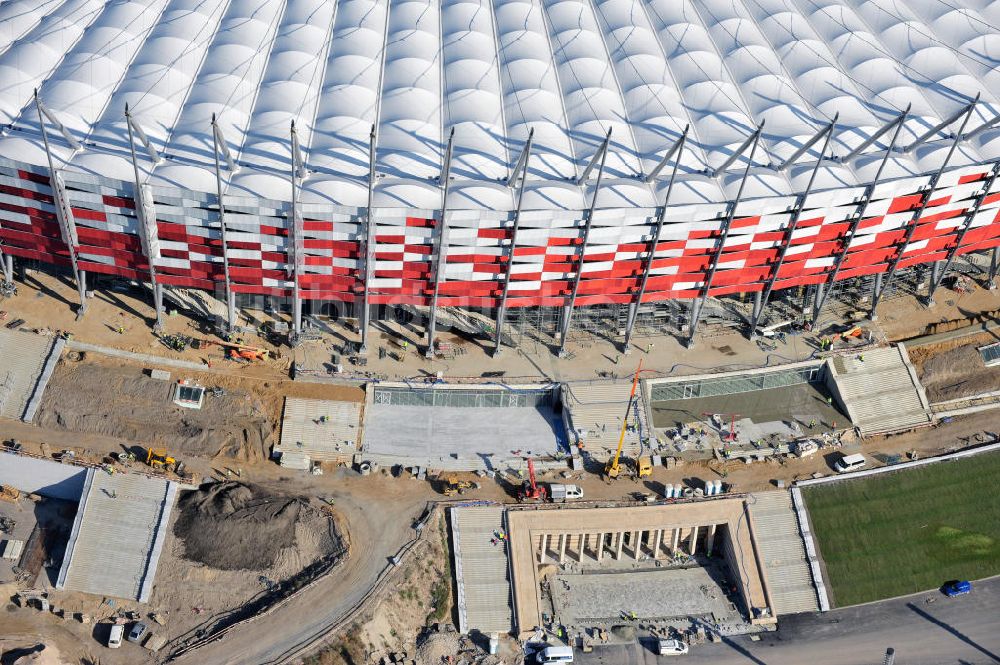 Warschau / Warszawa / Warsaw aus der Vogelperspektive: National Stadion Warschau / Warszawa - soccer stadium EM 2012