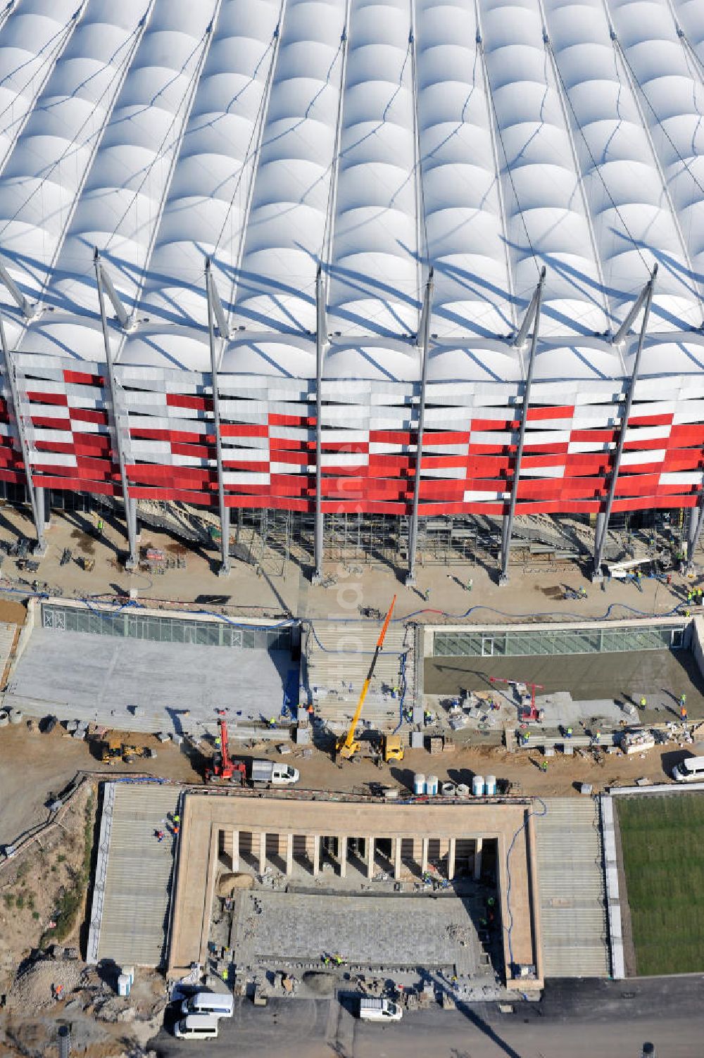 Luftaufnahme Warschau / Warszawa / Warsaw - National Stadion Warschau / Warszawa - soccer stadium EM 2012