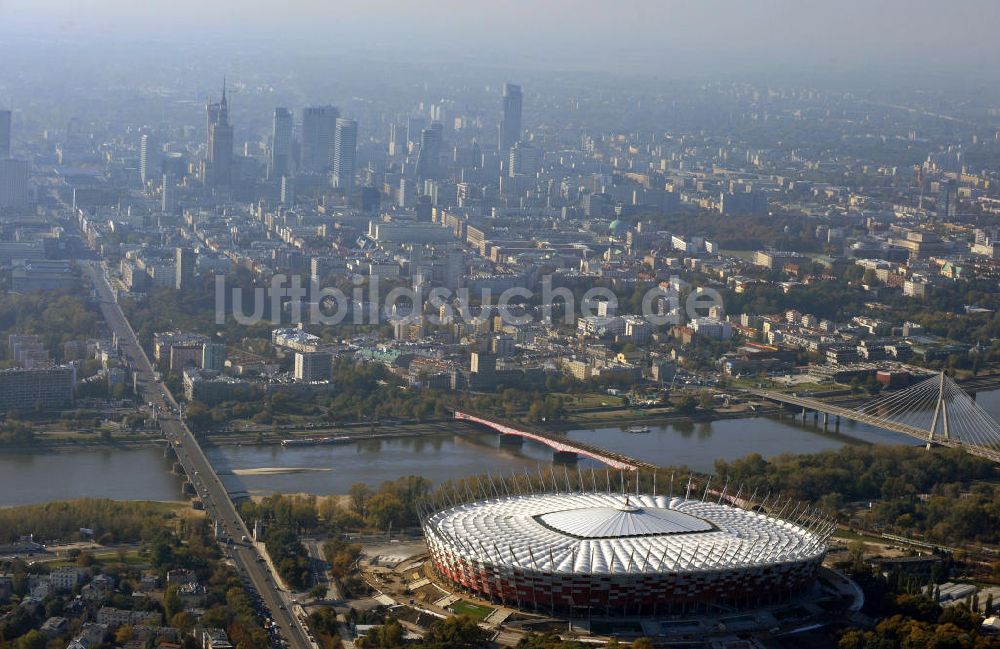 Warschau / Warszawa / Warsaw aus der Vogelperspektive: National Stadion Warschau / Warszawa - soccer stadium EM 2012