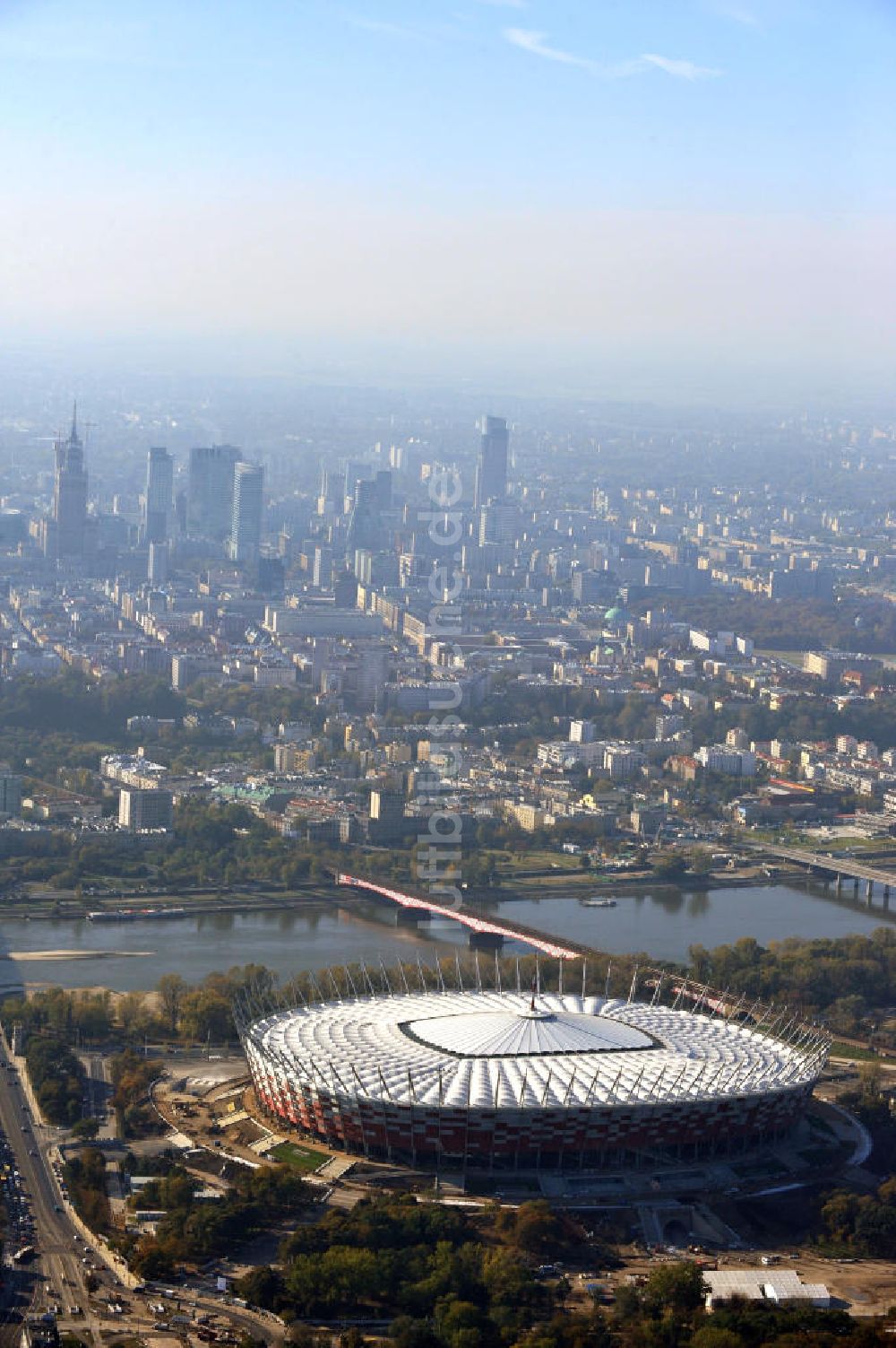 Luftbild Warschau / Warszawa / Warsaw - National Stadion Warschau / Warszawa - soccer stadium EM 2012