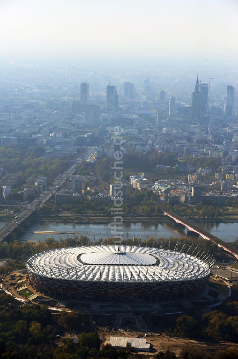 Warschau / Warszawa / Warsaw von oben - National Stadion Warschau / Warszawa - soccer stadium EM 2012