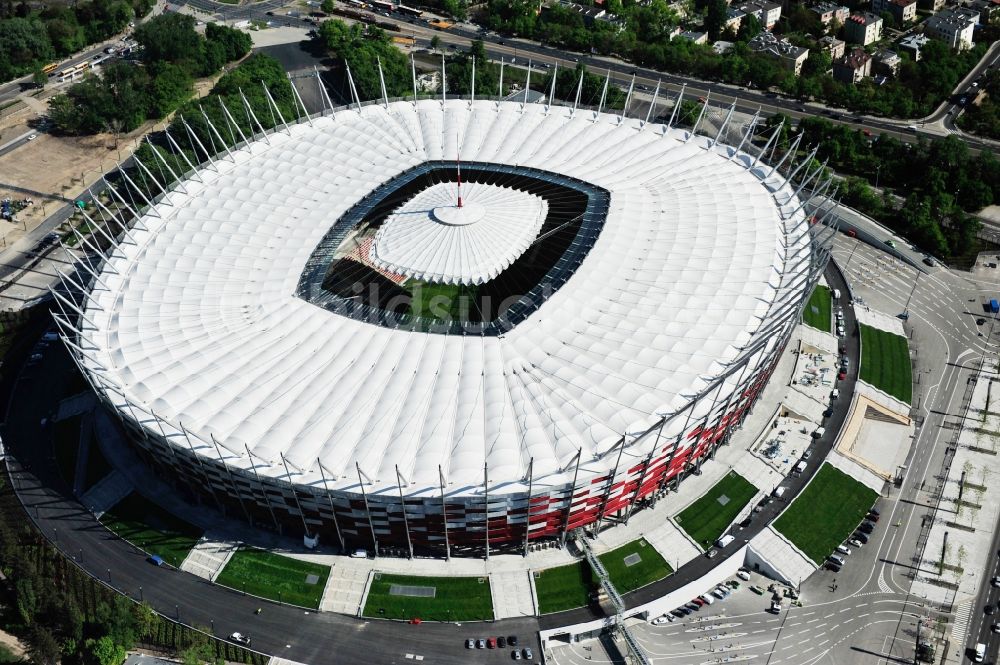 Warschau von oben - National Stadion Warschau / Warszawa - soccer stadium vor dem Start der Fußball- Europameisterschaft EM 2012