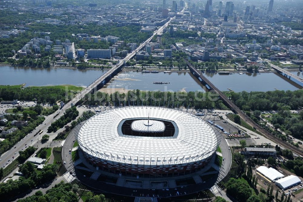 Warschau von oben - National Stadion Warschau / Warszawa - soccer stadium vor dem Start der Fußball- Europameisterschaft EM 2012