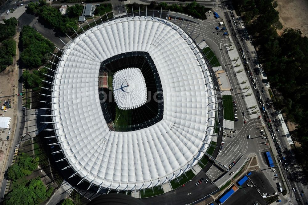 Luftbild Warschau - National Stadion Warschau / Warszawa - soccer stadium vor dem Start der Fußball- Europameisterschaft EM 2012