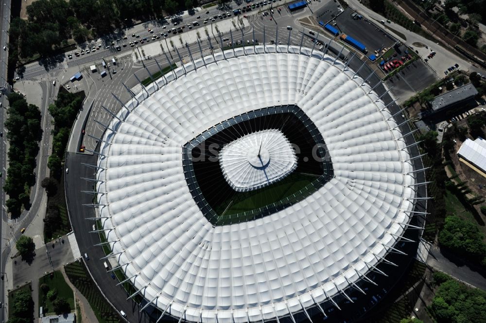 Warschau von oben - National Stadion Warschau / Warszawa - soccer stadium vor dem Start der Fußball- Europameisterschaft EM 2012