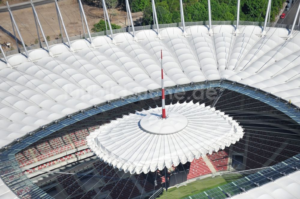 Luftaufnahme Warschau - National Stadion Warschau / Warszawa - soccer stadium vor dem Start der Fußball- Europameisterschaft EM 2012