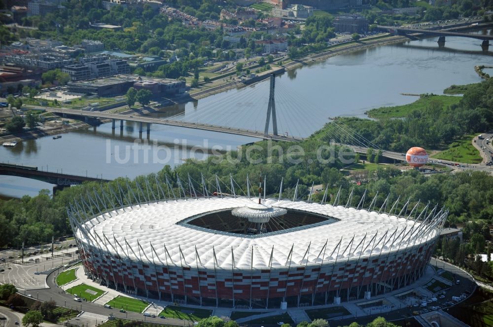 Luftaufnahme Warschau - National Stadion Warschau / Warszawa - soccer stadium vor dem Start der Fußball- Europameisterschaft EM 2012