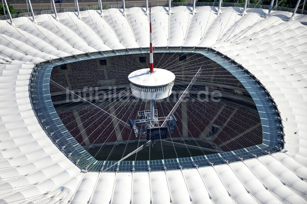 Luftaufnahme Warschau - National Stadion Warschau / Warszawa - soccer stadium vor dem Start der Fußball- Europameisterschaft EM 2012