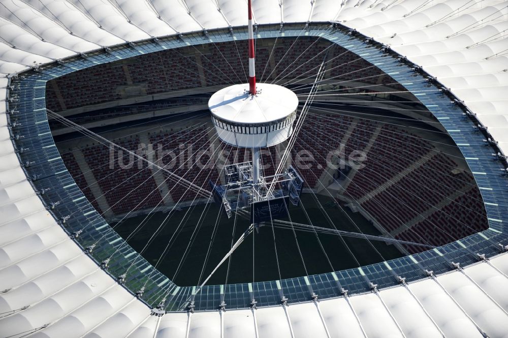 Warschau aus der Vogelperspektive: National Stadion Warschau / Warszawa - soccer stadium vor dem Start der Fußball- Europameisterschaft EM 2012