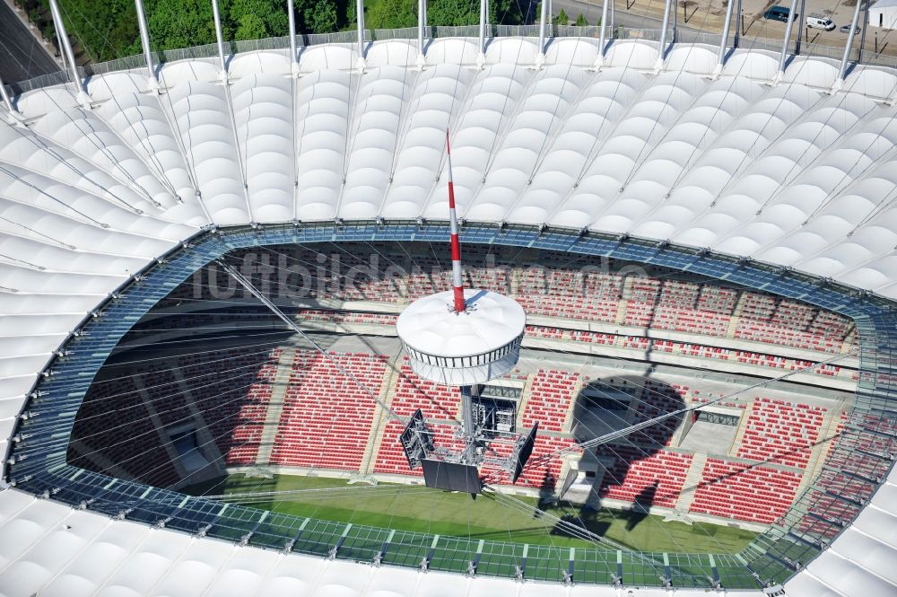 Warschau von oben - National Stadion Warschau / Warszawa - soccer stadium vor dem Start der Fußball- Europameisterschaft EM 2012